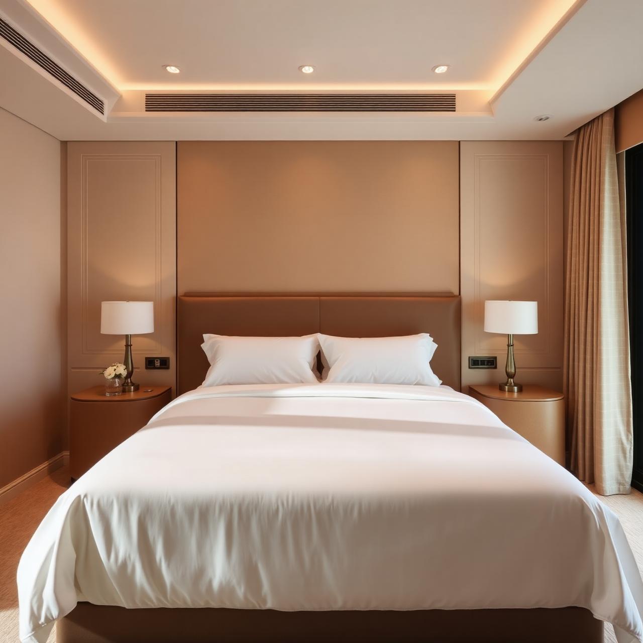 Chambre élégante avec literie haut de gamme